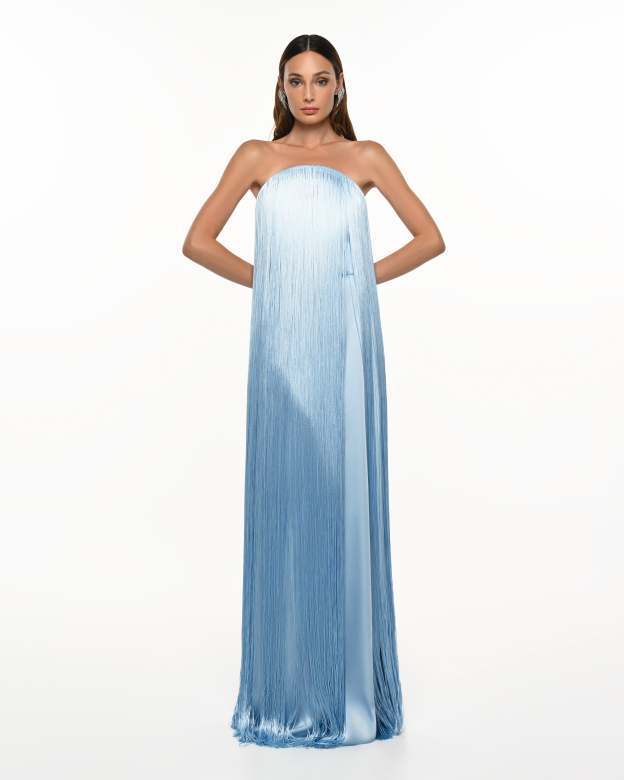 Dorothy Sky Blue Tassel Maxi Dress