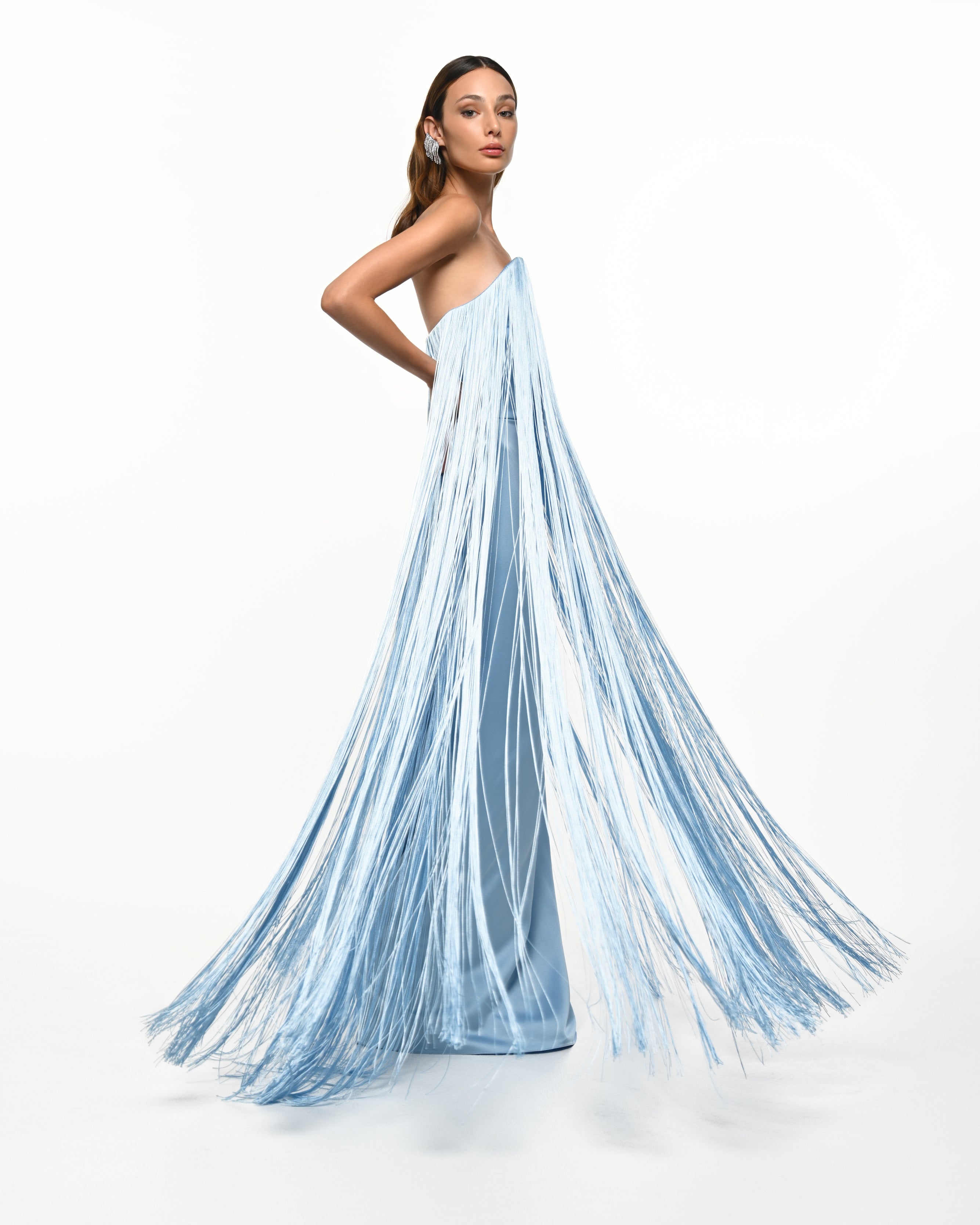 Dorothy Sky Blue Tassel Maxi Dress