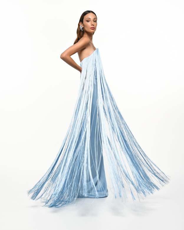 Dorothy Sky Blue Tassel Maxi Dress