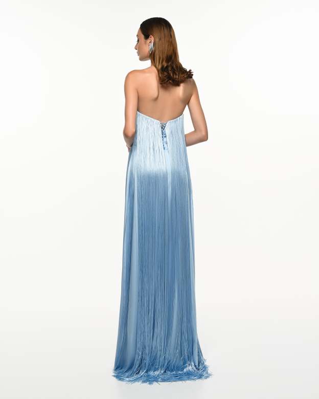 Dorothy Sky Blue Tassel Maxi Dress