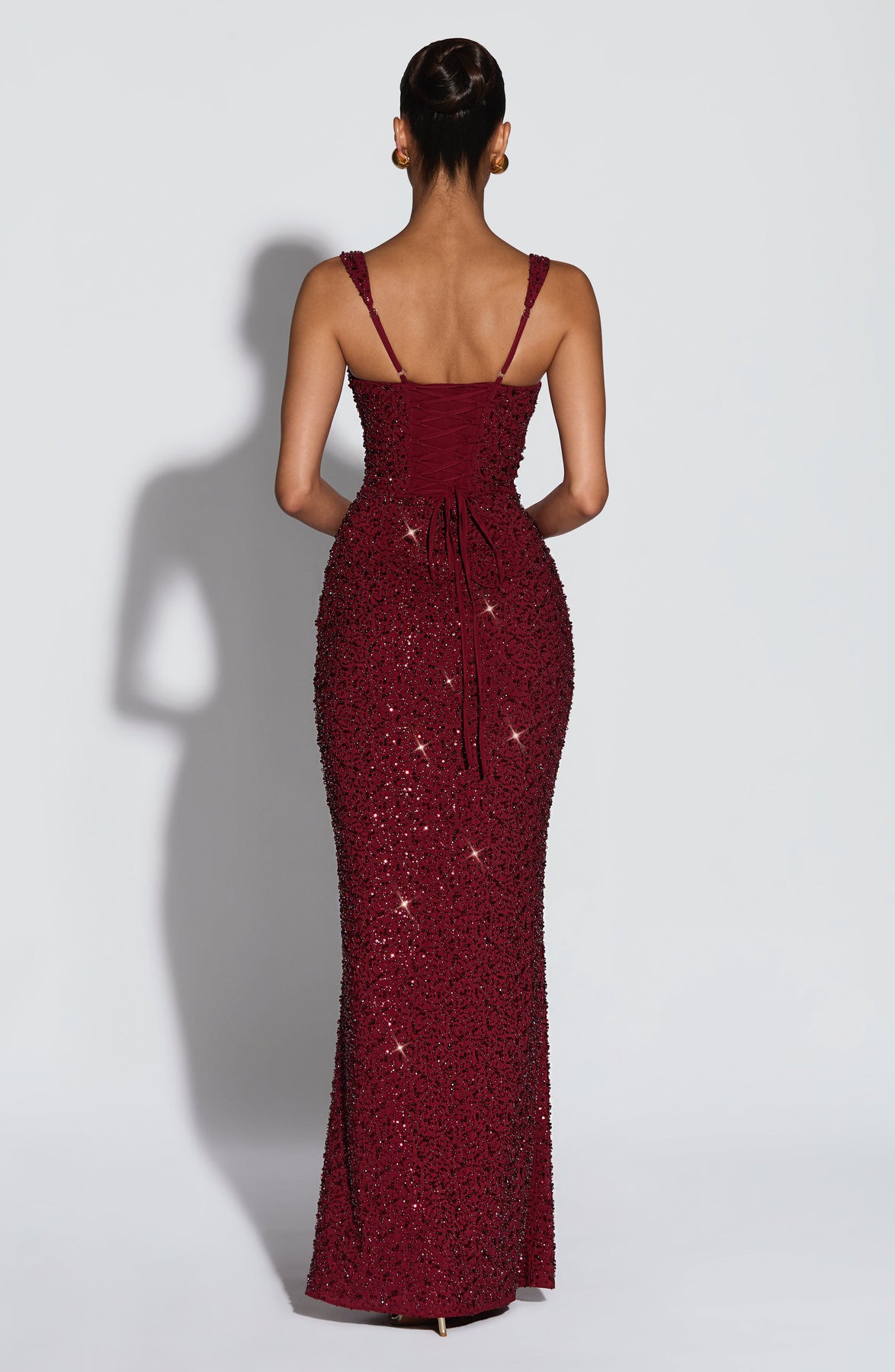 Irma Burgundy Sleeveless Maxi Dress