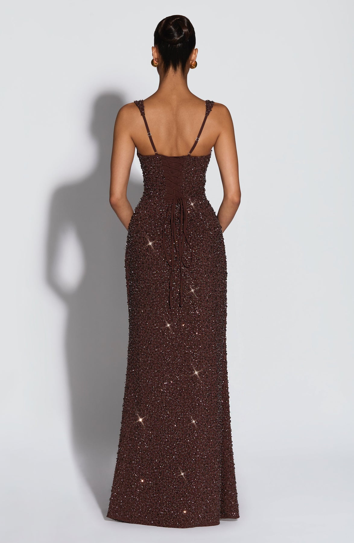 Irma Brown Sleeveless Maxi Dress