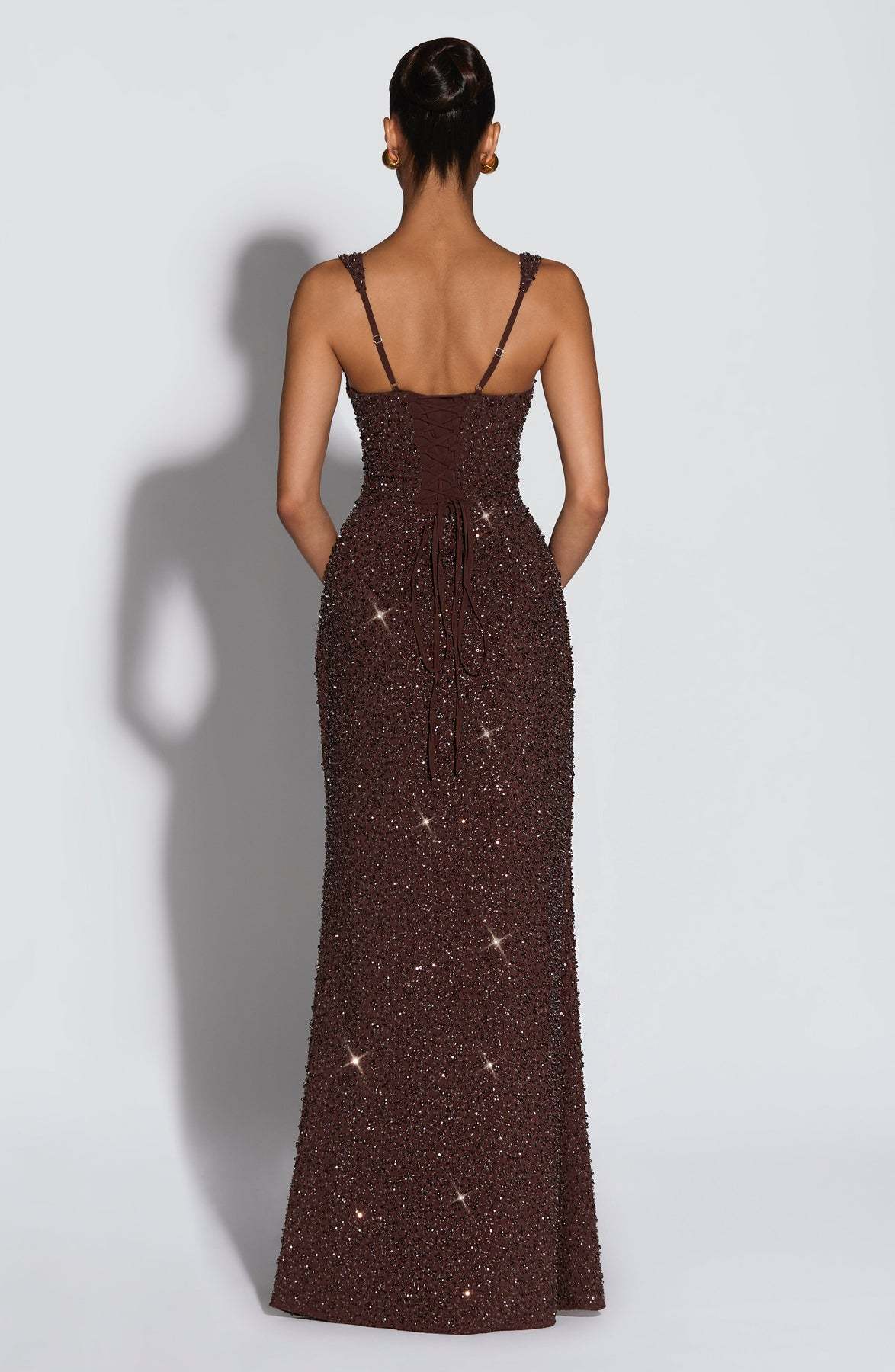 Irma Brown Sleeveless Maxi Dress