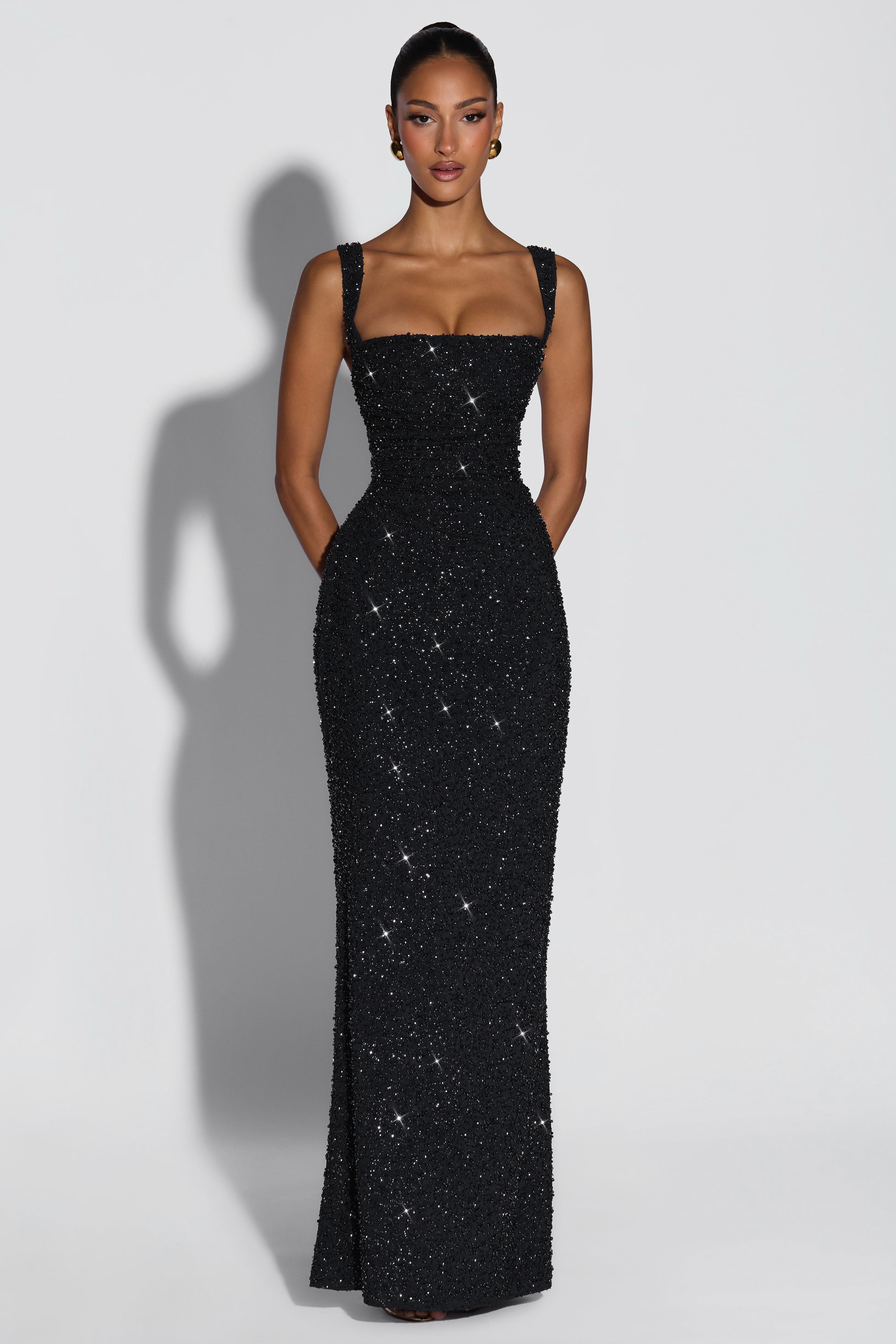 Irma Black Sleeveless Maxi Dress
