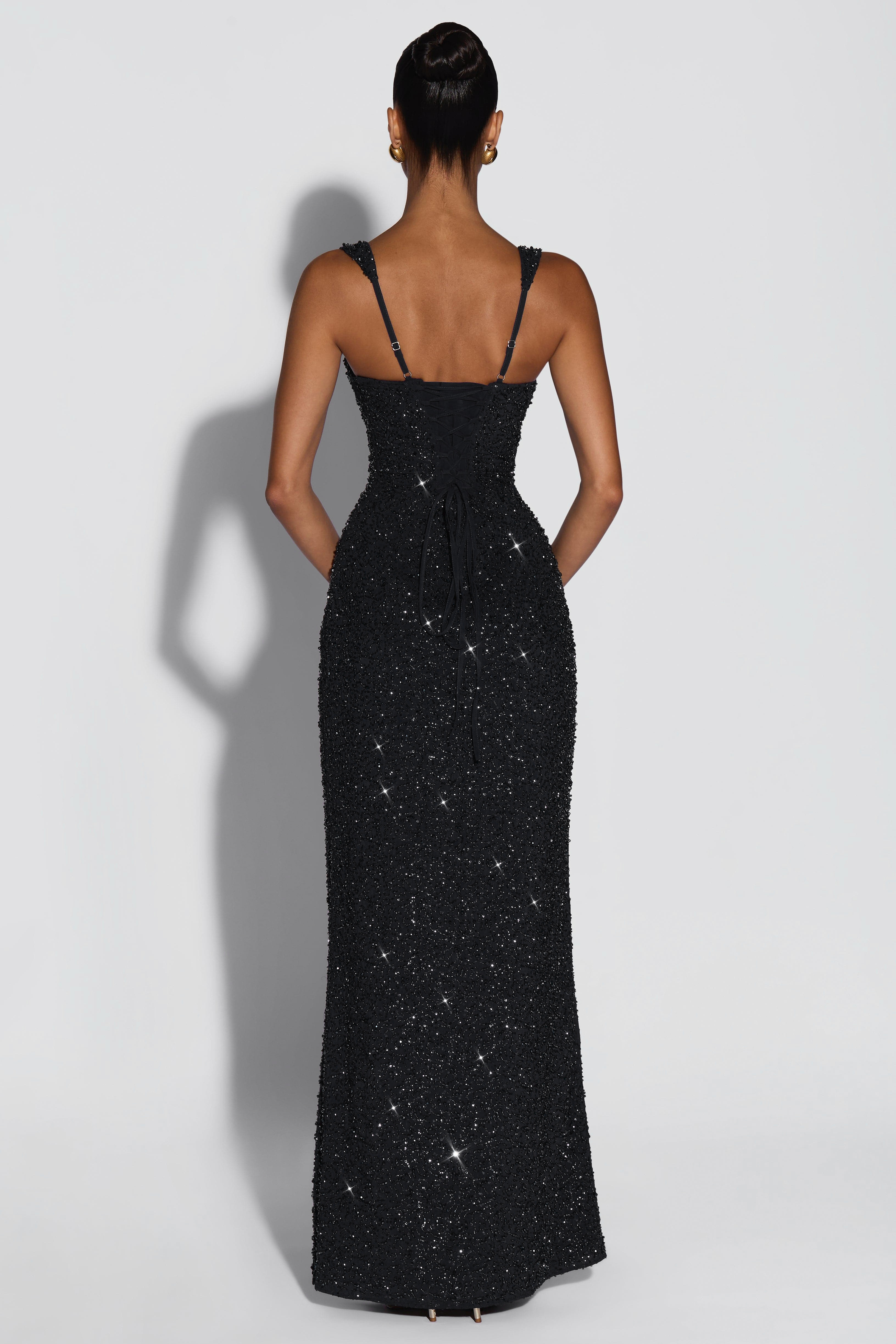 Irma Black Sleeveless Maxi Dress