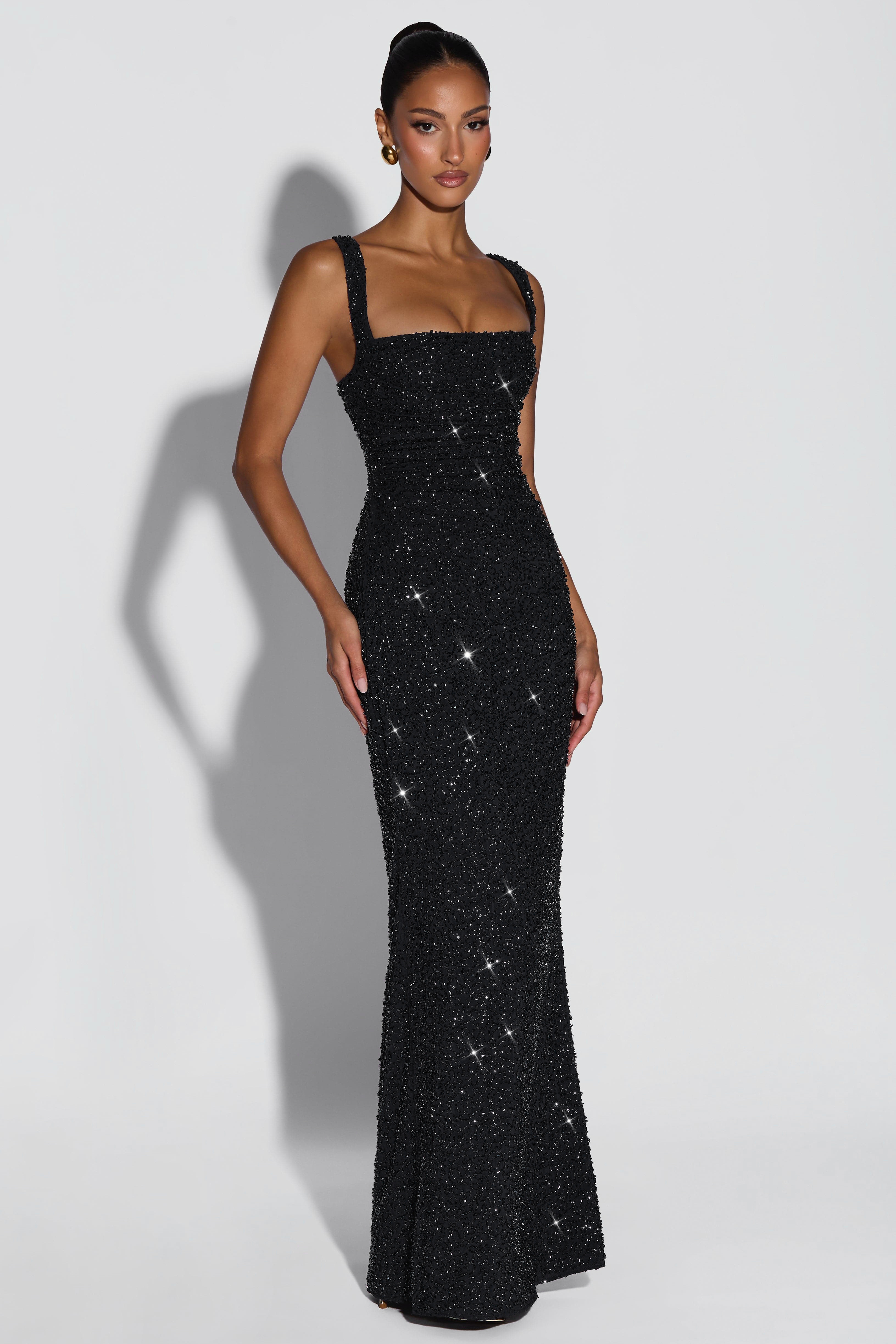 Irma Black Sleeveless Maxi Dress