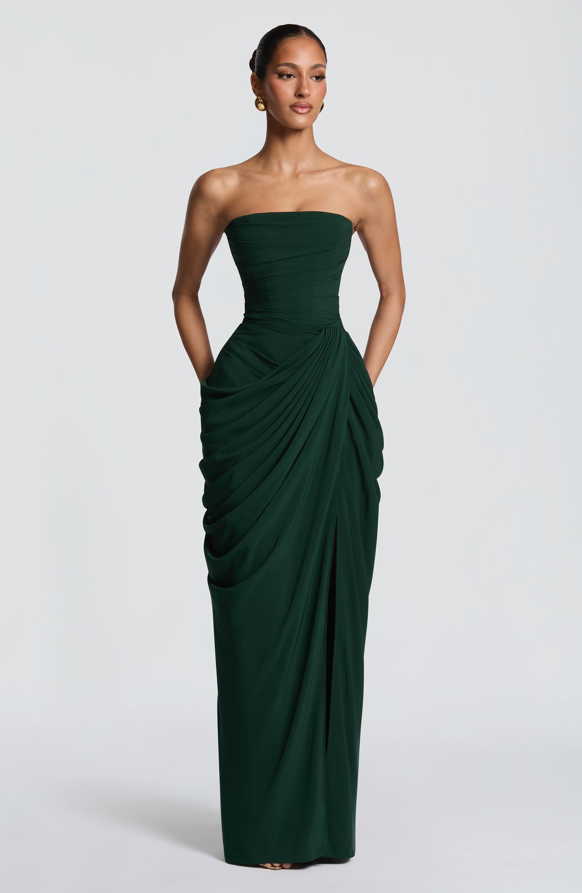 Elegant Emerald Clara Maxi Dress