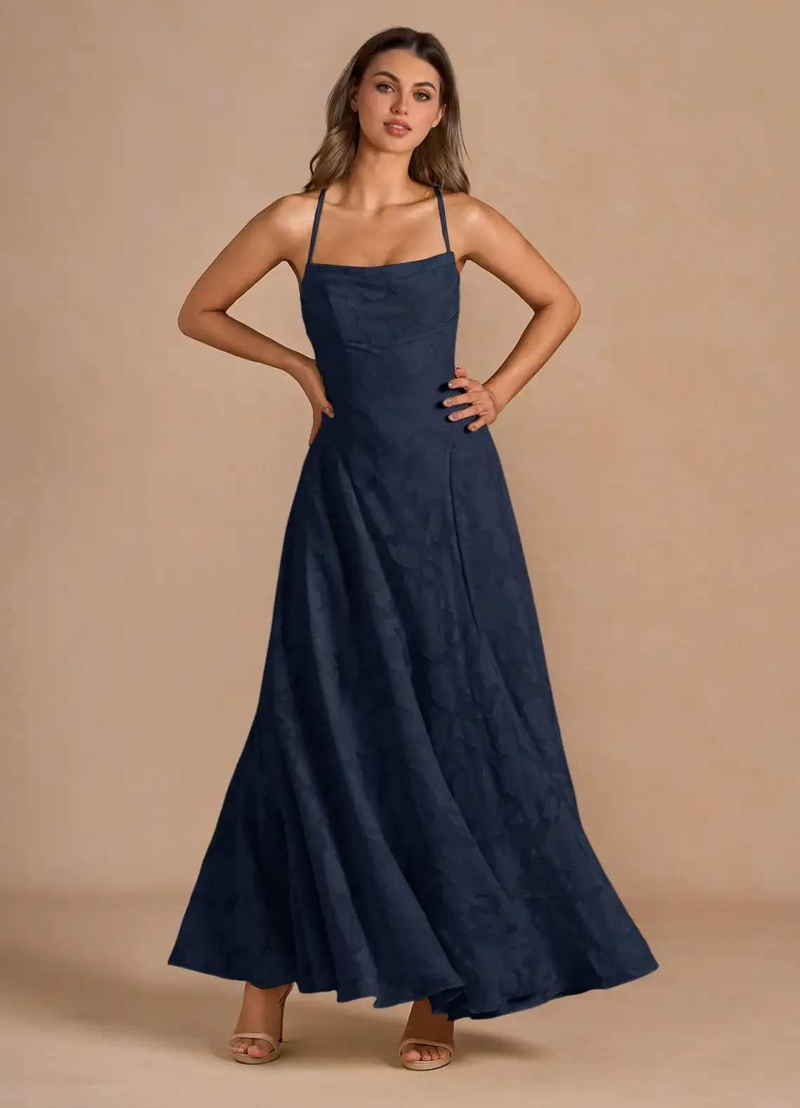 Romantic Irelia Navy Maxi Dress 