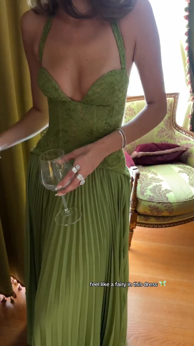 Vibrant Gaia Green Maxi Dress