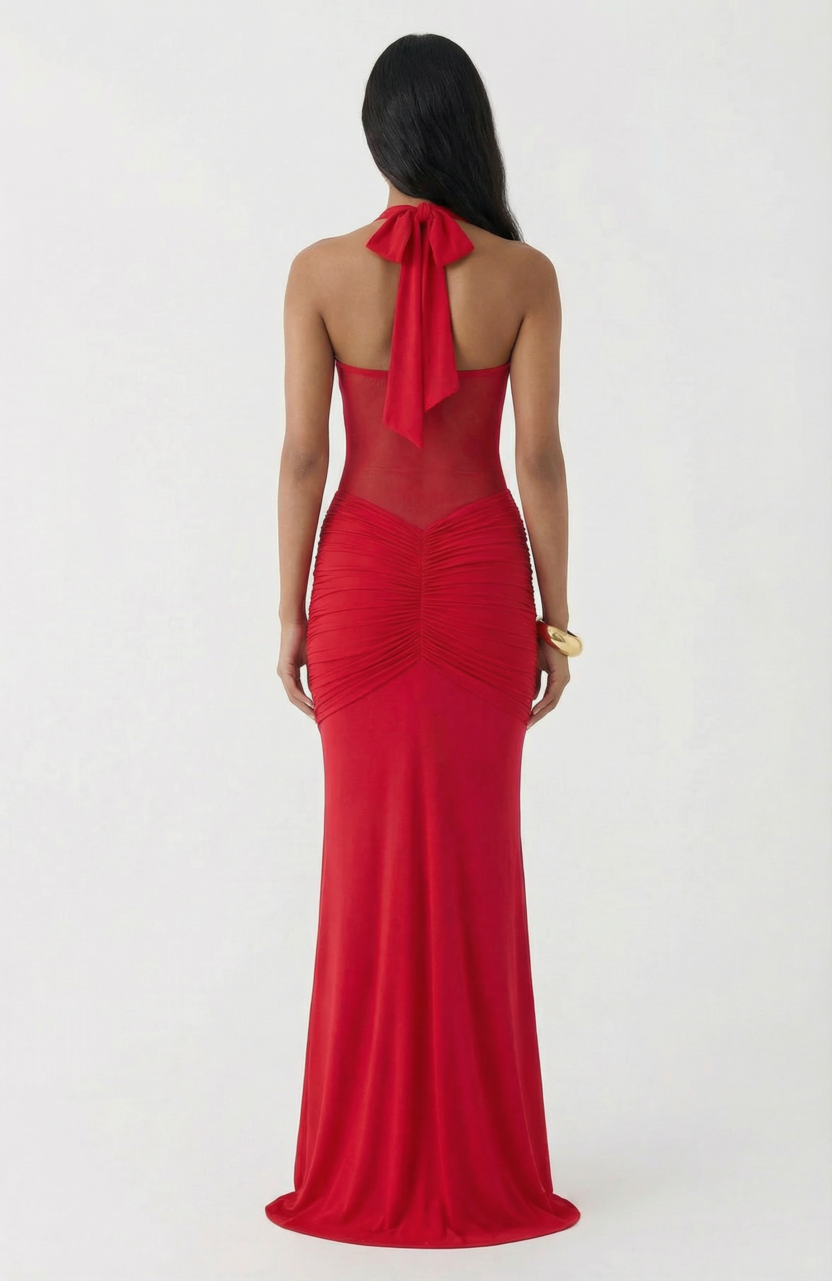 Elegant Bella Maxi Dress - Red