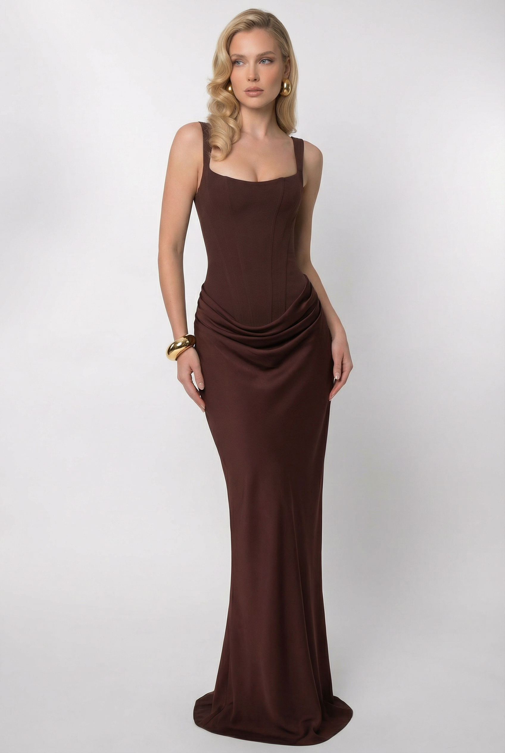 Celeste Maxi Dress - Brown