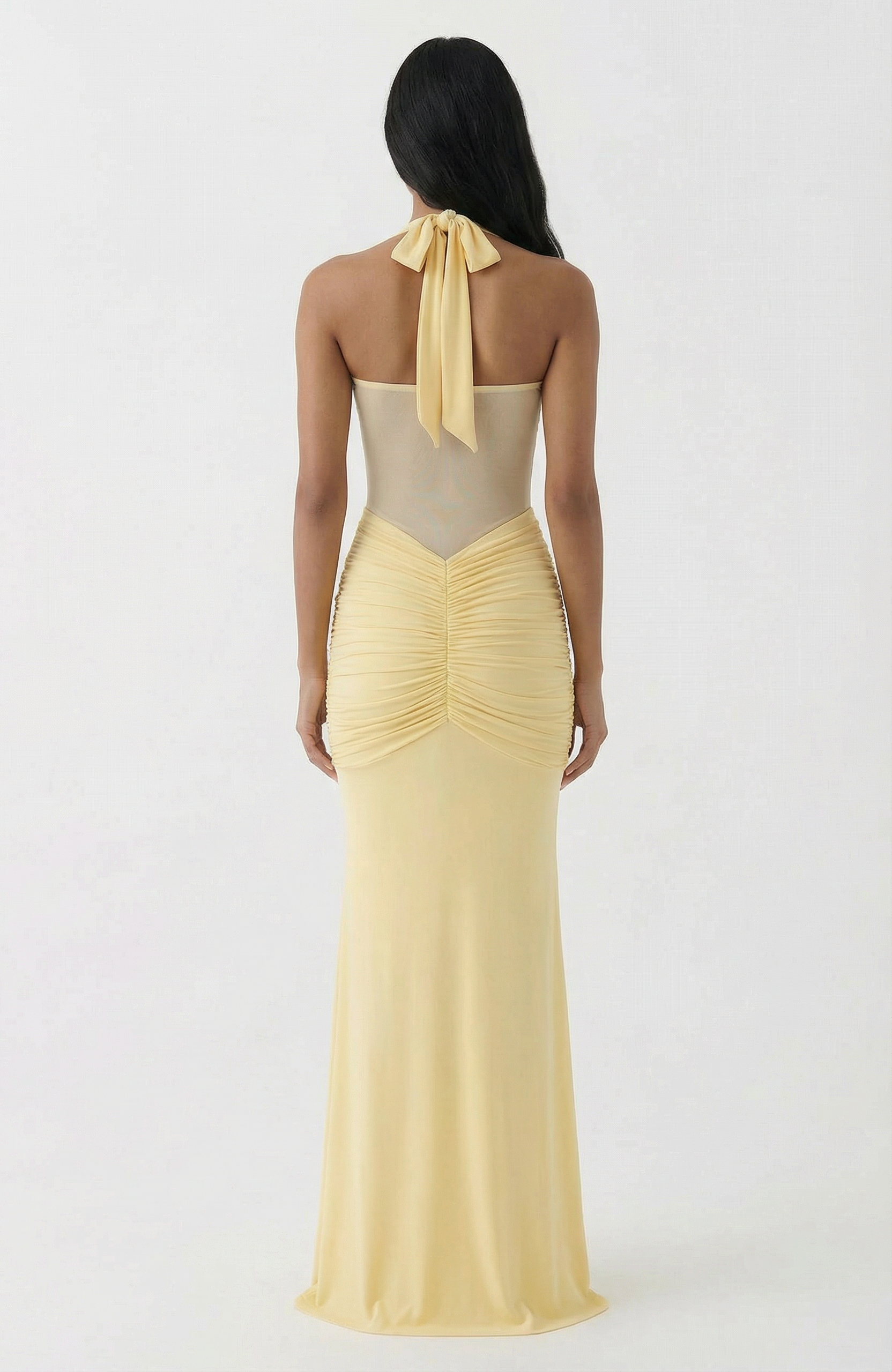Elegant Bella Maxi Dress - Yellow
