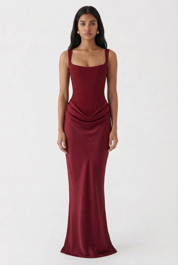 Celeste Maxi Dress - Burgundy