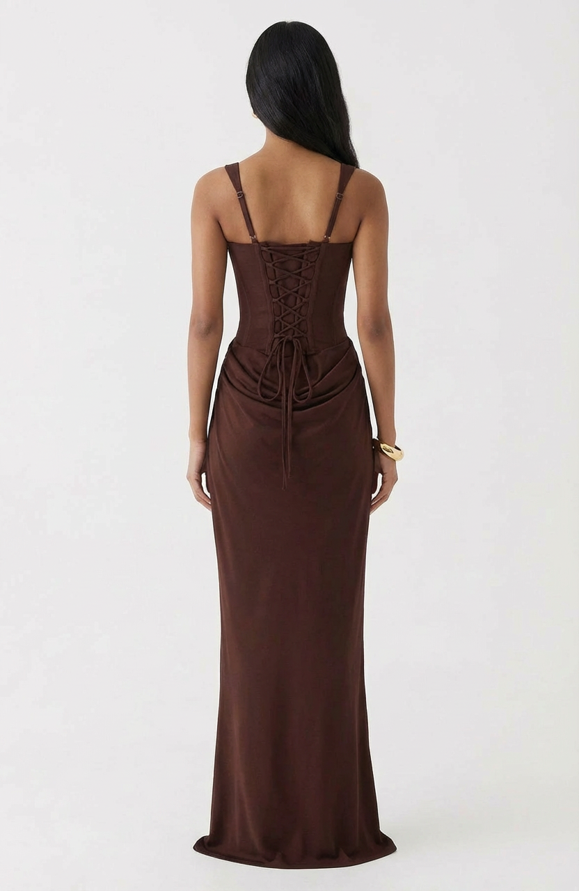 Celeste Maxi Dress - Brown