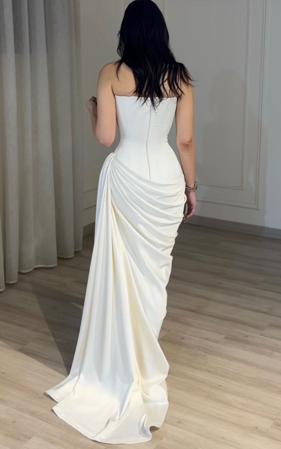 Hermosa White Strapless Maxi Dress