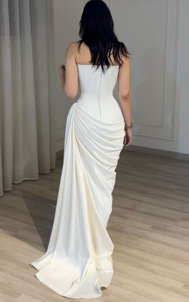 Hermosa White Strapless Maxi Dress