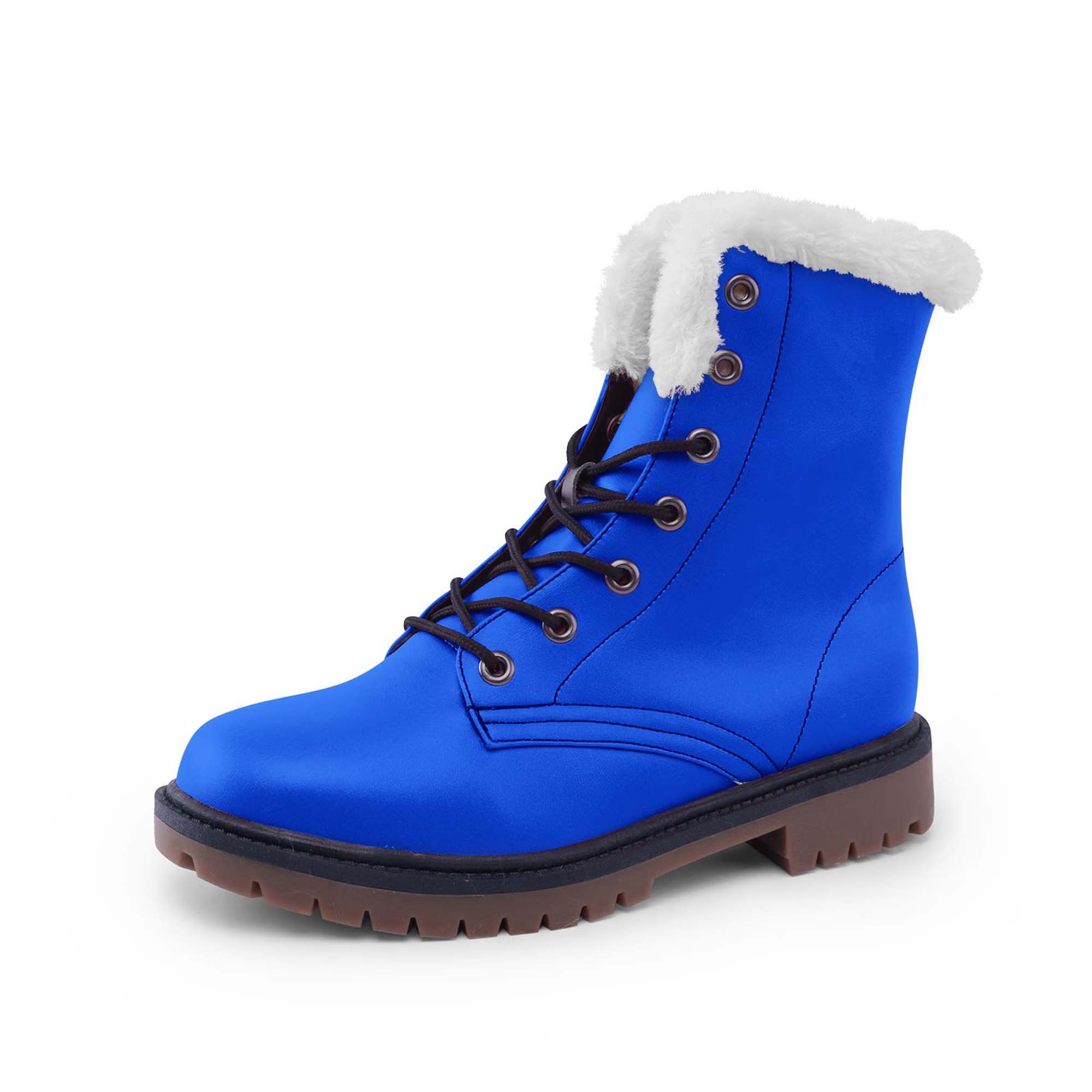 Blue Lace Up Winter Boots Ci4