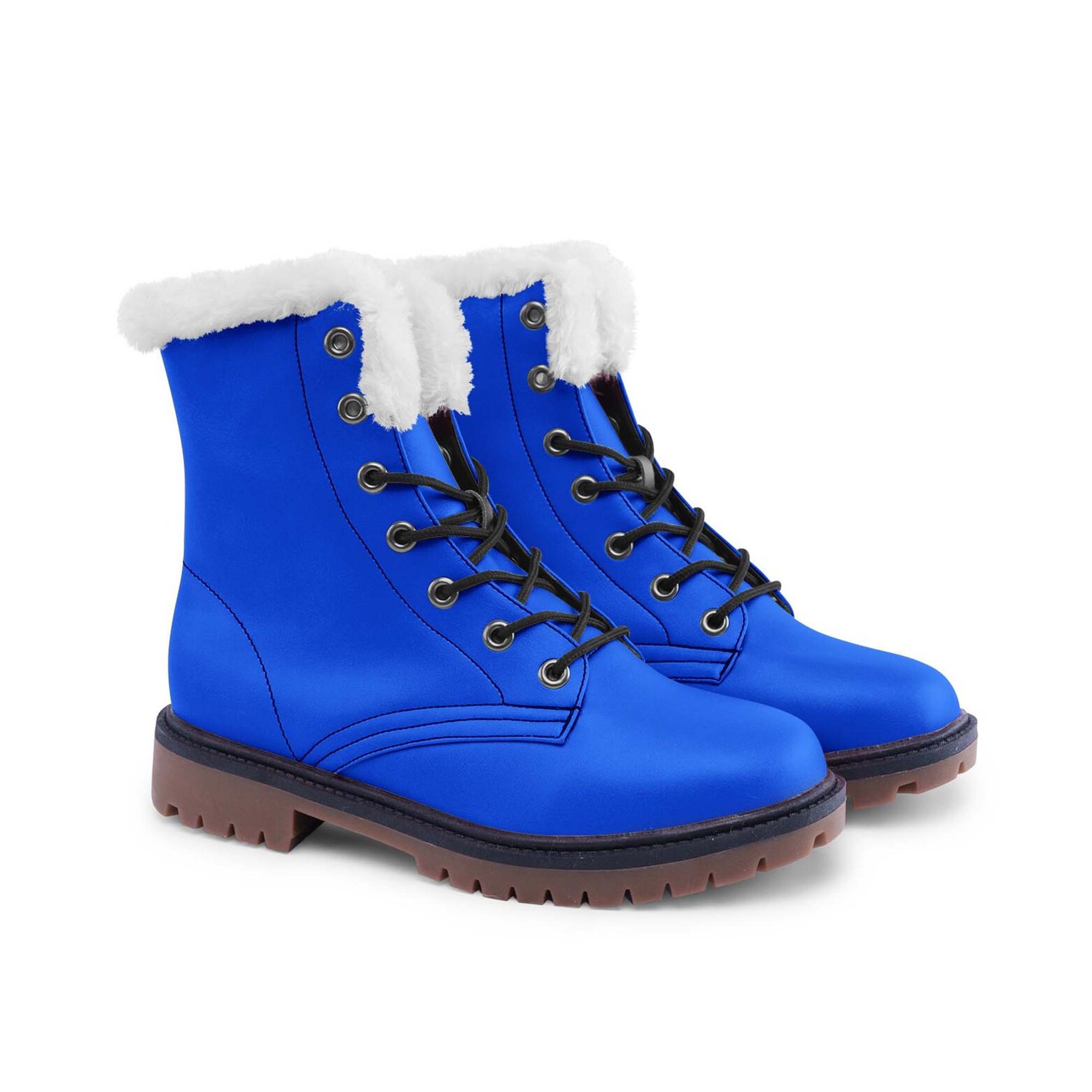 Blue Lace Up Winter Boots Ci4