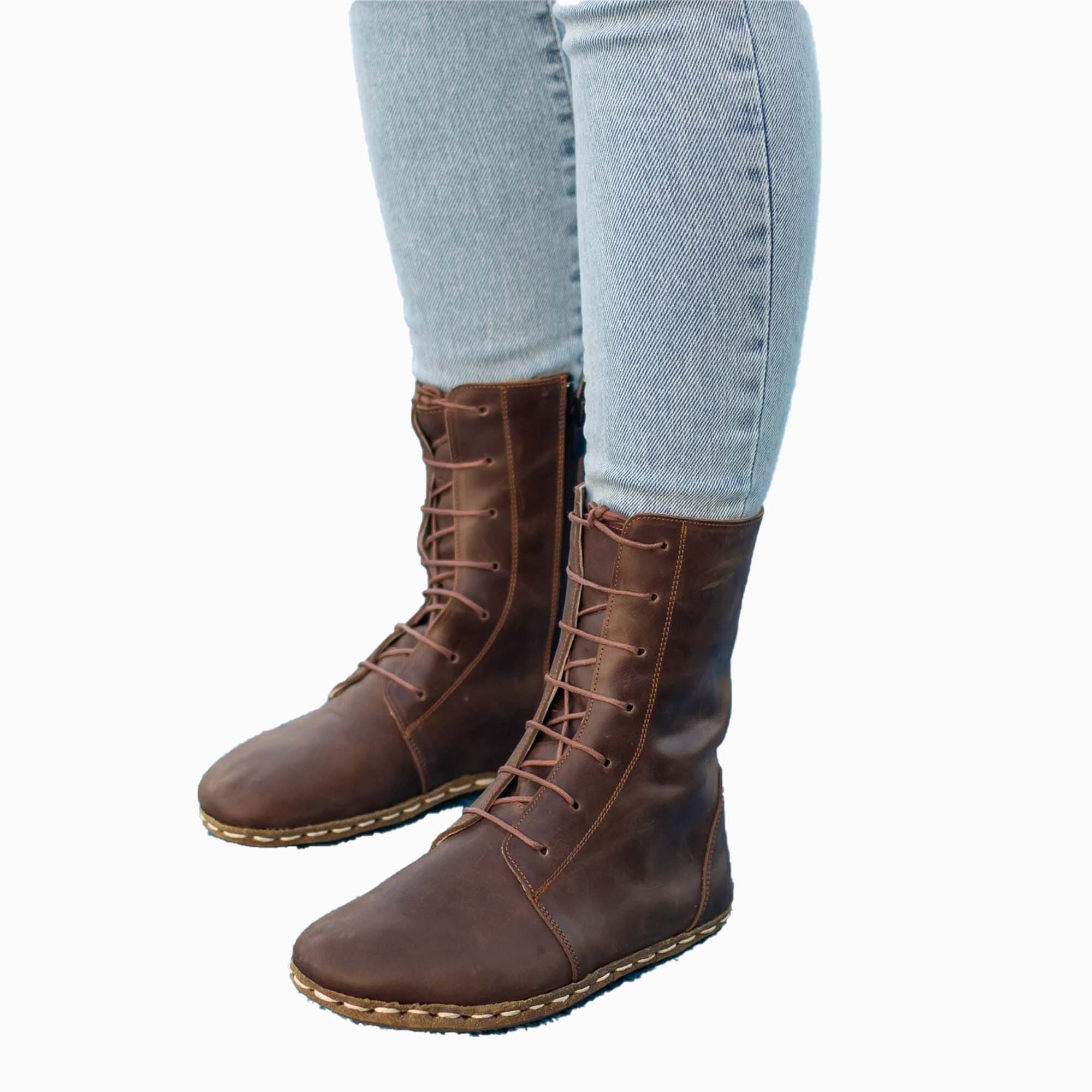 Brown Leather Women’s Boots Ci8