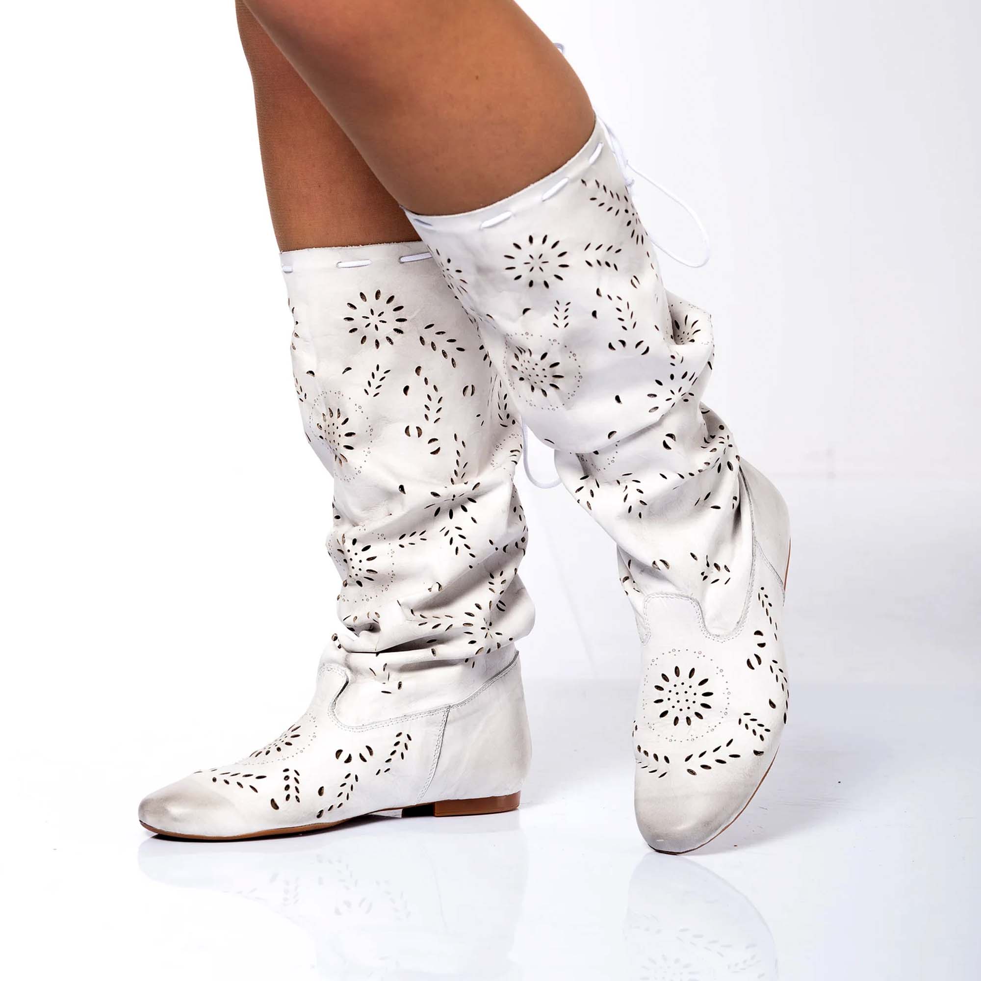 Extravagant Leather Summer Boots Ci7