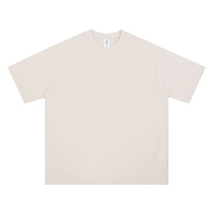 Summer Drop Shoulder Oversized Solid Color Streetwear T-Shirt