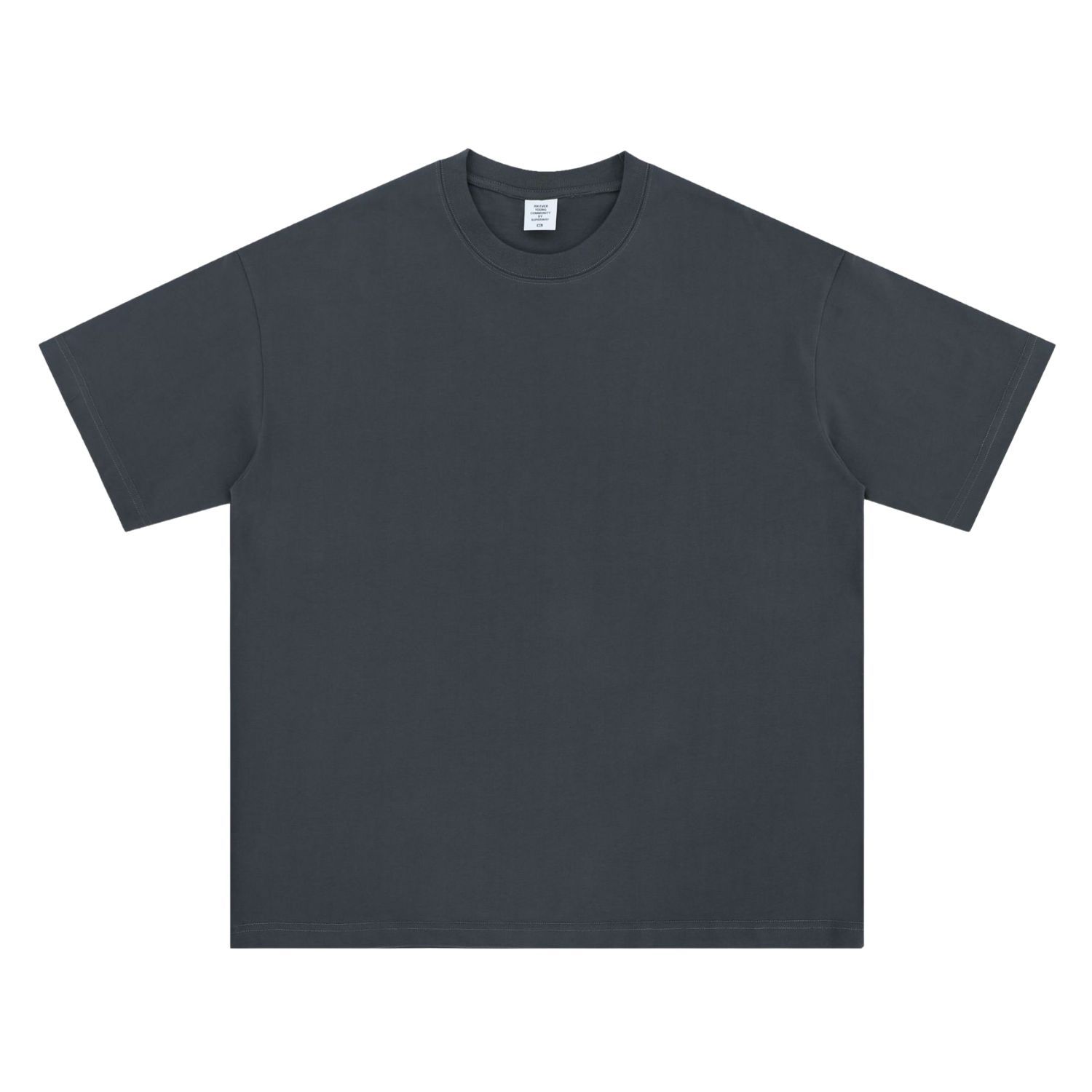 Summer Drop Shoulder Oversized Solid Color Streetwear T-Shirt