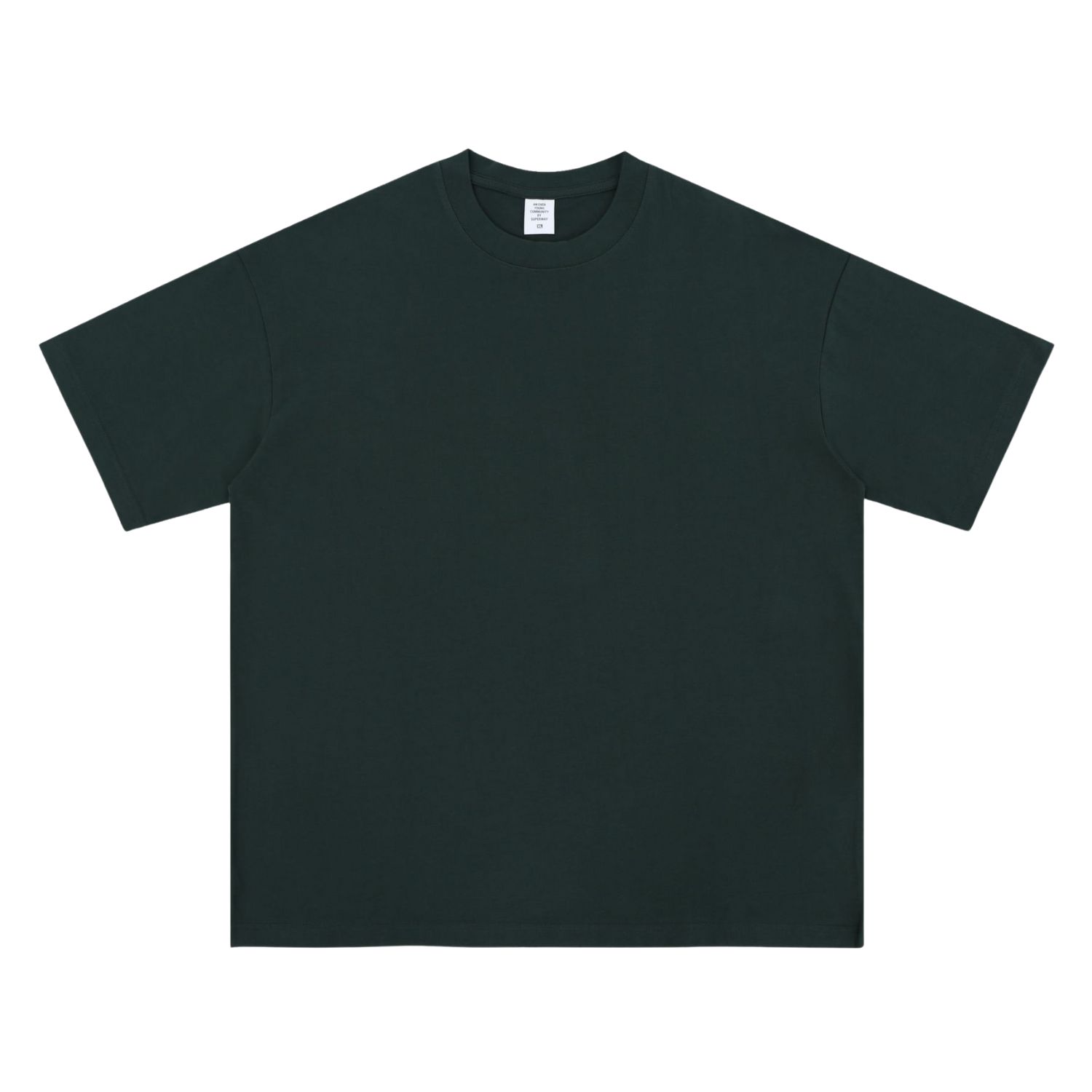 Summer Drop Shoulder Oversized Solid Color Streetwear T-Shirt
