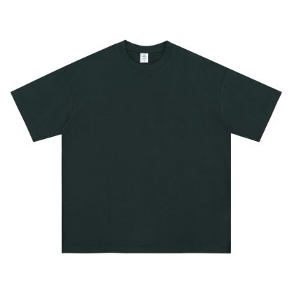 Summer Drop Shoulder Oversized Solid Color Streetwear T-Shirt