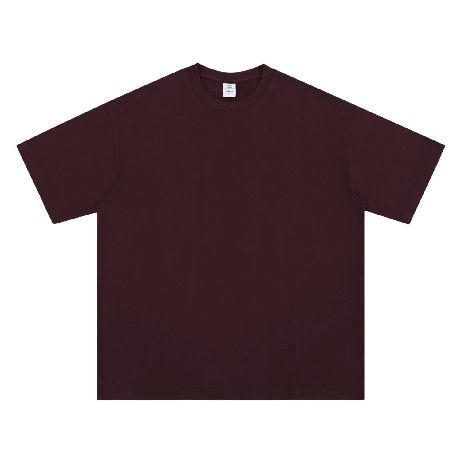 Summer Drop Shoulder Oversized Solid Color Streetwear T-Shirt