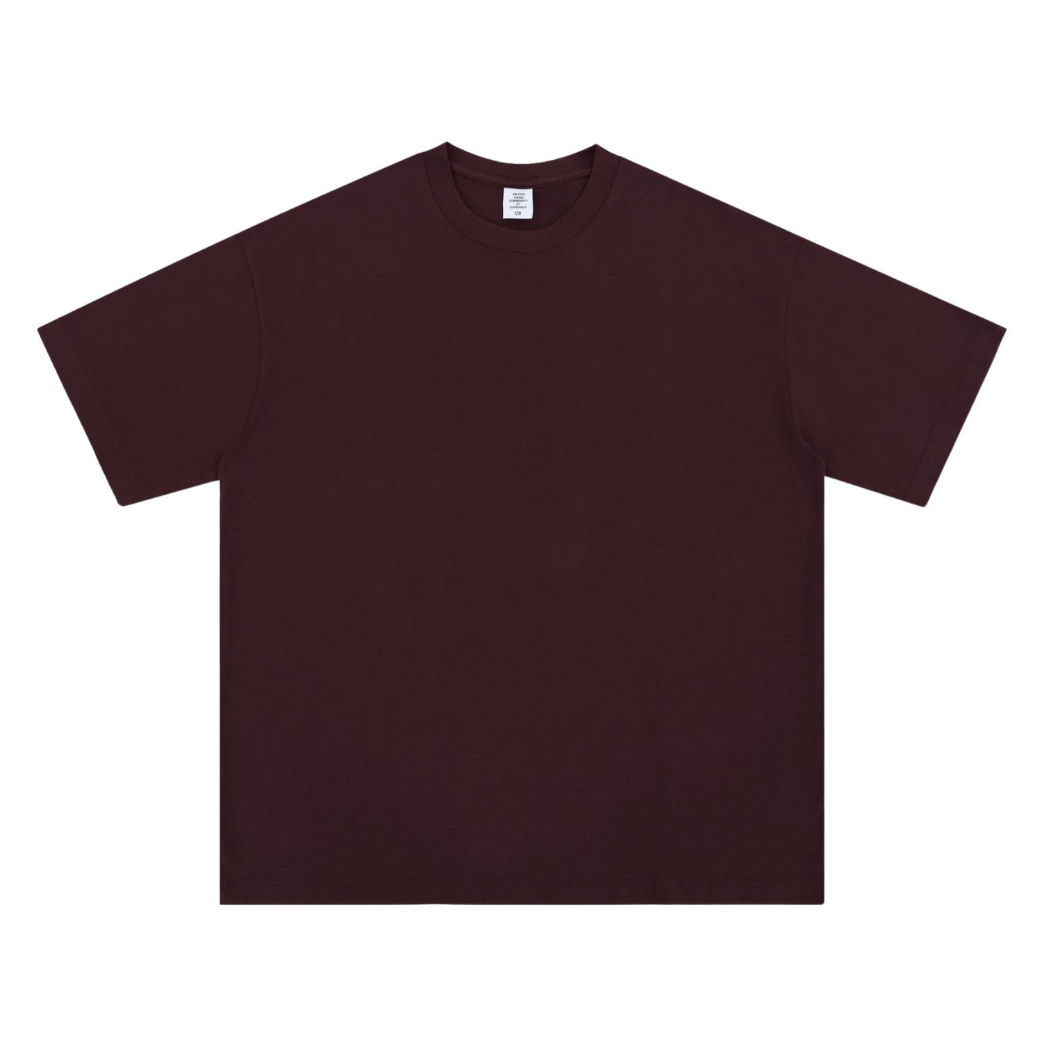 Summer Drop Shoulder Oversized Solid Color Streetwear T-Shirt