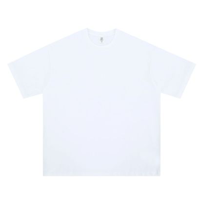 Summer Drop Shoulder Oversized Solid Color Streetwear T-Shirt