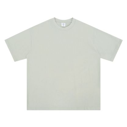 Summer Drop Shoulder Oversized Solid Color Streetwear T-Shirt
