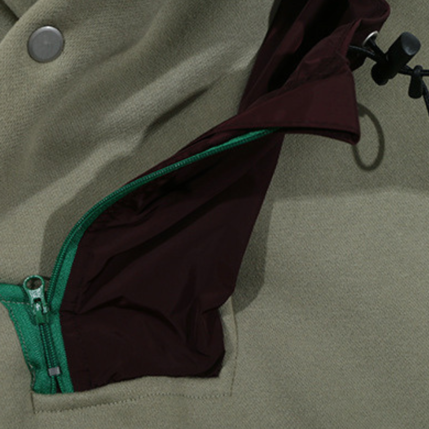 Gray Splicing Solid Color Streetwear Hoodie Zipper