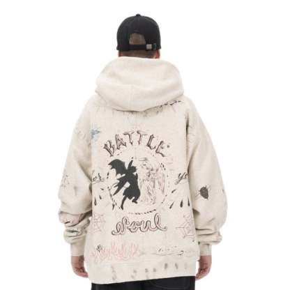 Angel-Devil Vintage Streetwear Hoodie