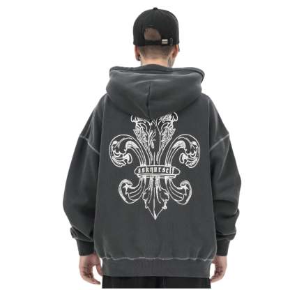 ASK YOURSELF Streetwear Gray Hoodie