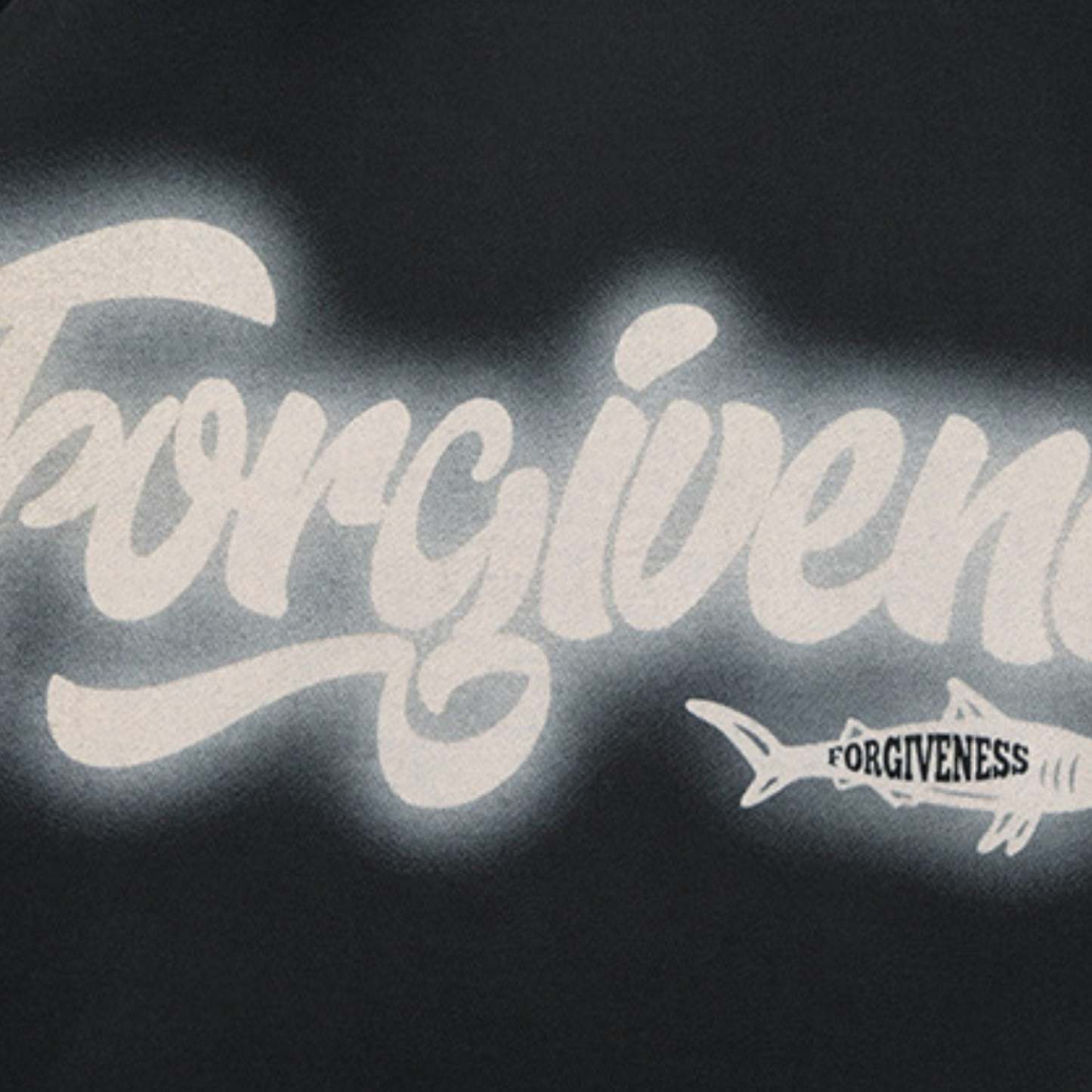 Forgiveness Winter Streetwear Black Hoodie