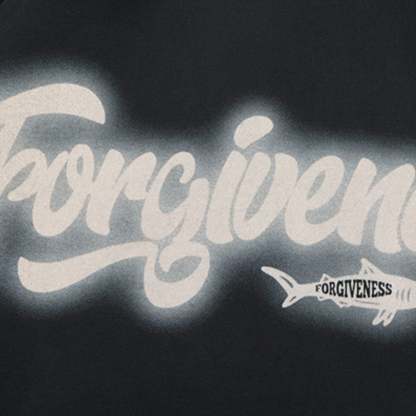 Forgiveness Winter Streetwear Black Hoodie