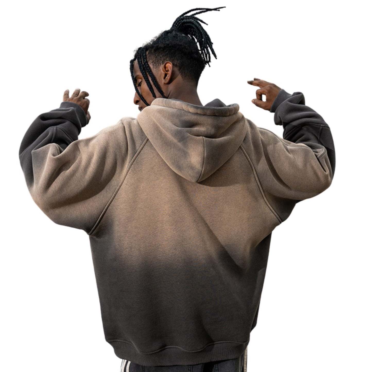 Gradient Streetwear Brown Hoodie