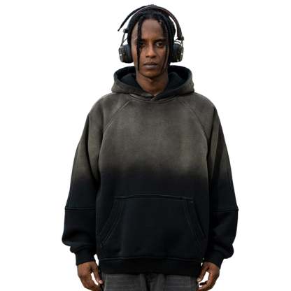 Gradient Streetwear Black Hoodie