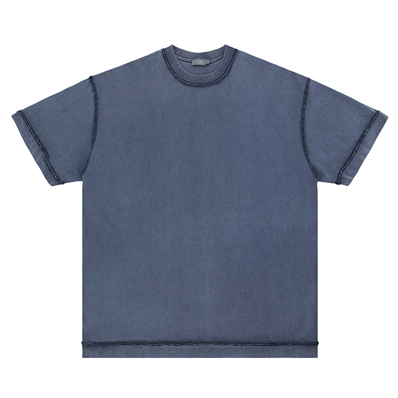 Washed 270G Short Sleeve Basic Streetwear T-shirt 