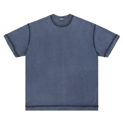 Washed 270G Short Sleeve Basic Streetwear T-shirt 