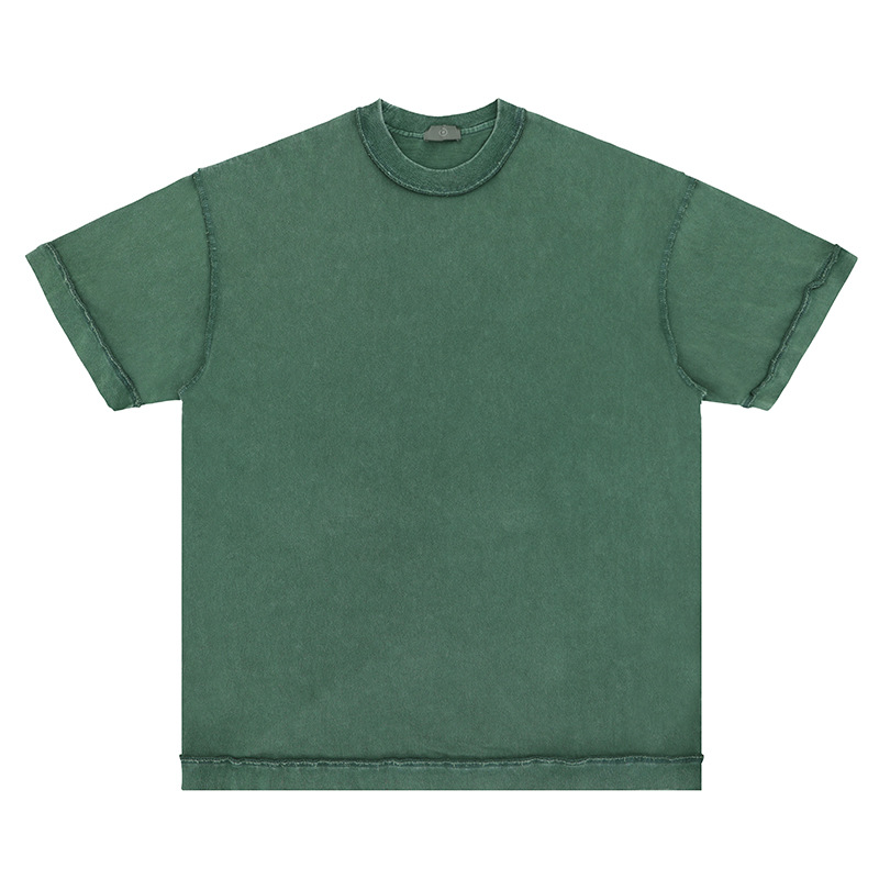 Washed 270G Short Sleeve Basic Streetwear T-shirt 