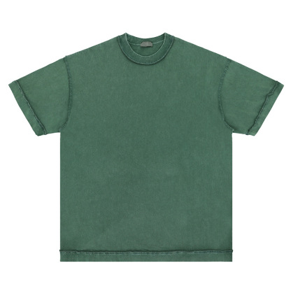 Washed 270G Short Sleeve Basic Streetwear T-shirt 