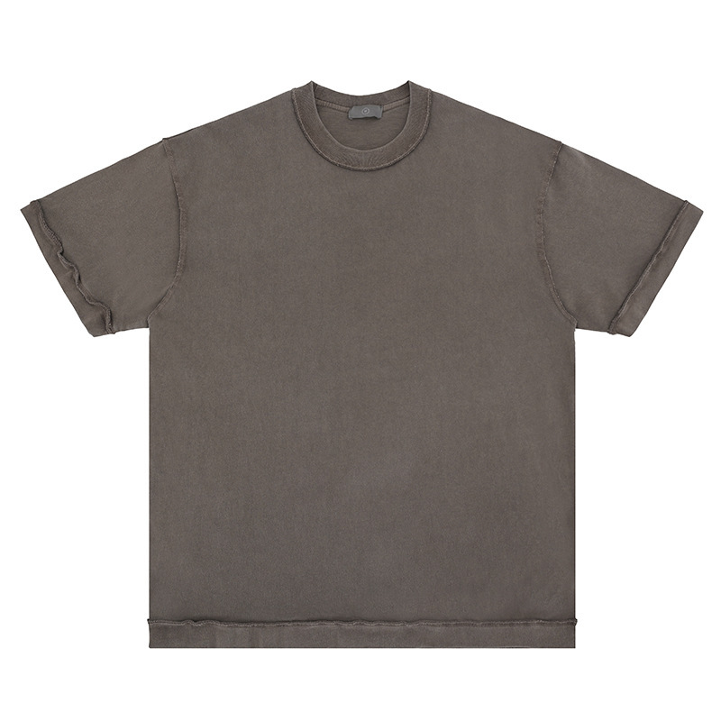 Washed 270G Short Sleeve Basic Streetwear T-shirt 