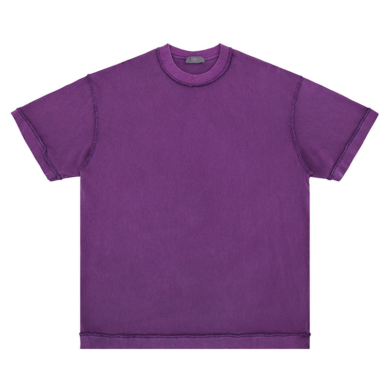 Washed 270G Short Sleeve Basic Streetwear T-shirt 