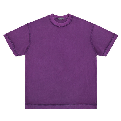 Washed 270G Short Sleeve Basic Streetwear T-shirt 