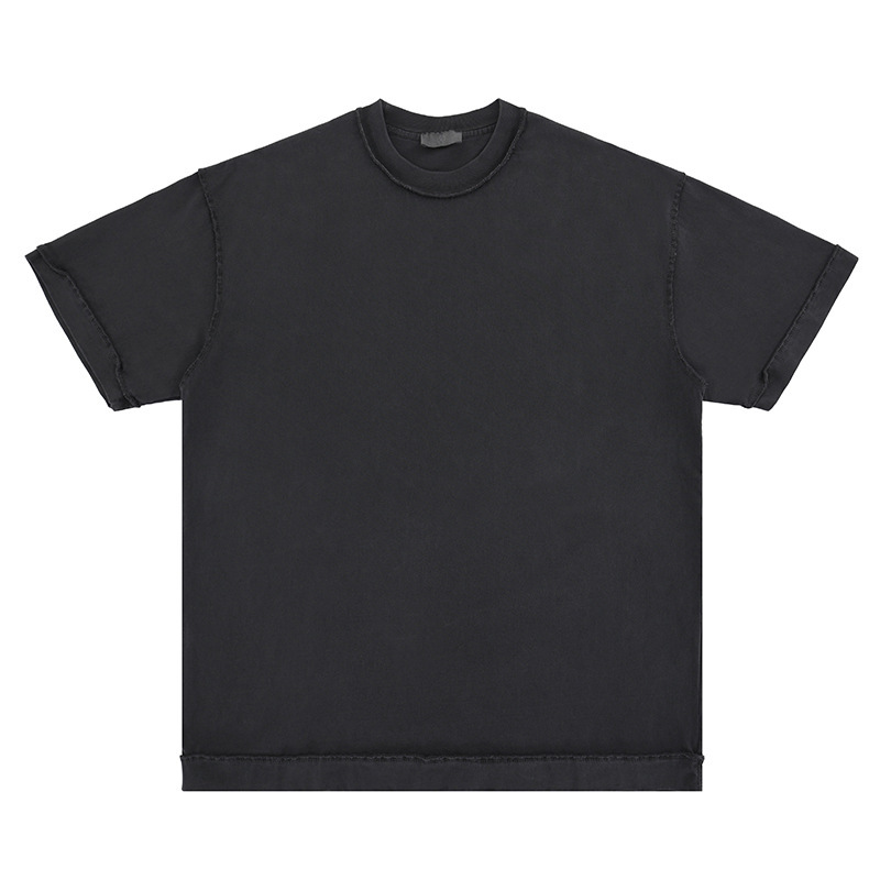 Washed 270G Short Sleeve Basic Streetwear T-shirt 