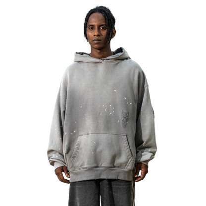 Gray Oversize Urban Streetwear Hoodie
