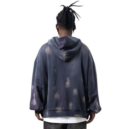 Retro Washed Streetwear Hoodie Back