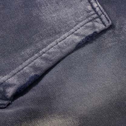 Retro Washed Streetwear Hoodie Pocket